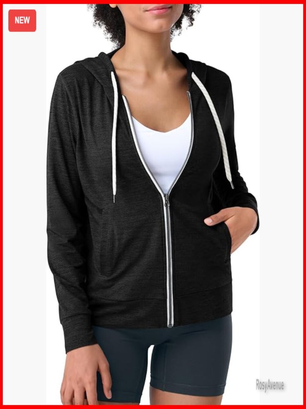 Full Zip Up Workout Hoodie Lightweight Athletic Gym Jacket